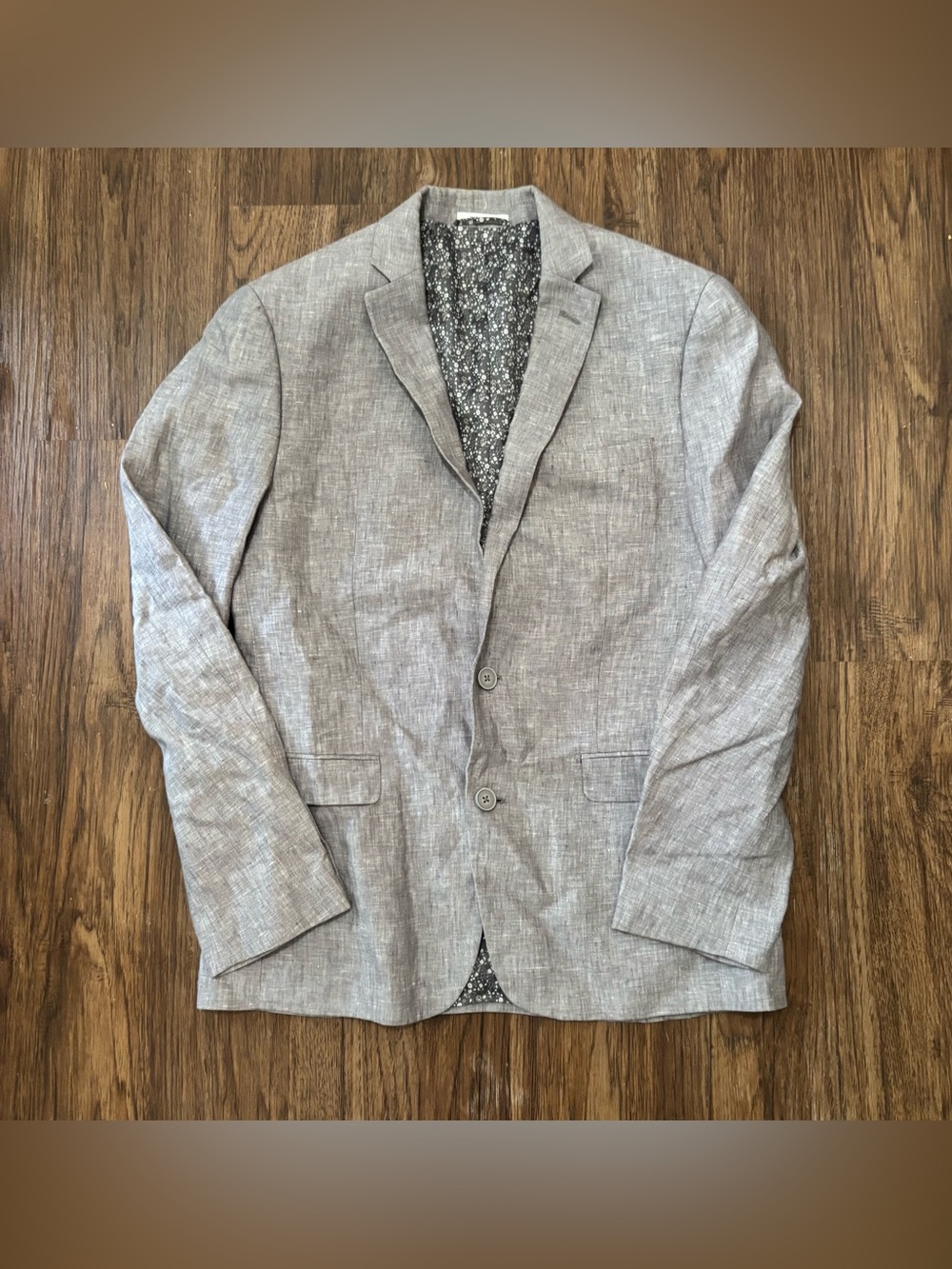 Bar III Slim Fit Gray 100% Linen Blazer Sport Coat Men’s 38
